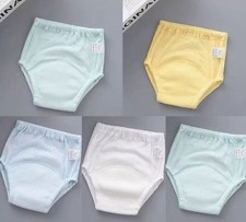 100% Cotton Toddler Potty Training Underwear Unisex Washable Size 100 For 2-3Yrs