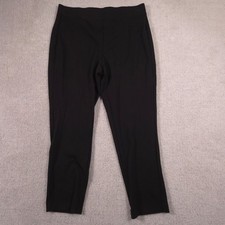 MICHAEL Michael Kors Dress Pants Womens L Black Ponte Pull On Tapered Stretch