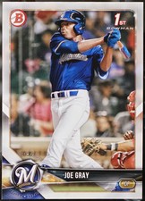 2018 Bowman Draft #BD-76 Joe Gray Baseball NM