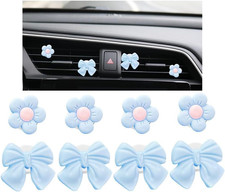 8PCS Car Air Vent Clips, Cute Bow  Sunflower Vehicle Vent Decorations Charm, Ae