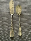 Colonial pattern by Gorham Sterling sugar spoon and butter knife.  56 gms.