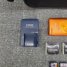 Canon PowerShot ELPH SD1400 IS Orange Digital Camera 14.1MP - Bundle Tested