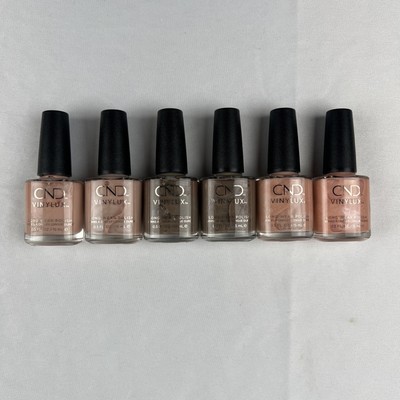 Lot of 6 assorted CND Vinylux Long Wear Polish (colors in description)