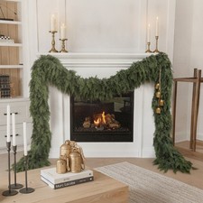 2PCS 9FT Realistic Cedar Christmas Garland - Lush Holiday Decor for All Spaces