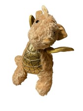 Melissa  Doug Dragon Plush 11in Gold Metallic Wings Horns Stuffed Toy Bean