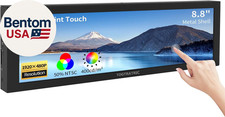 8.8 Inch Mini Touchscreen Stretched Bar Monitor 1920  480, Metal Shell IPS Port