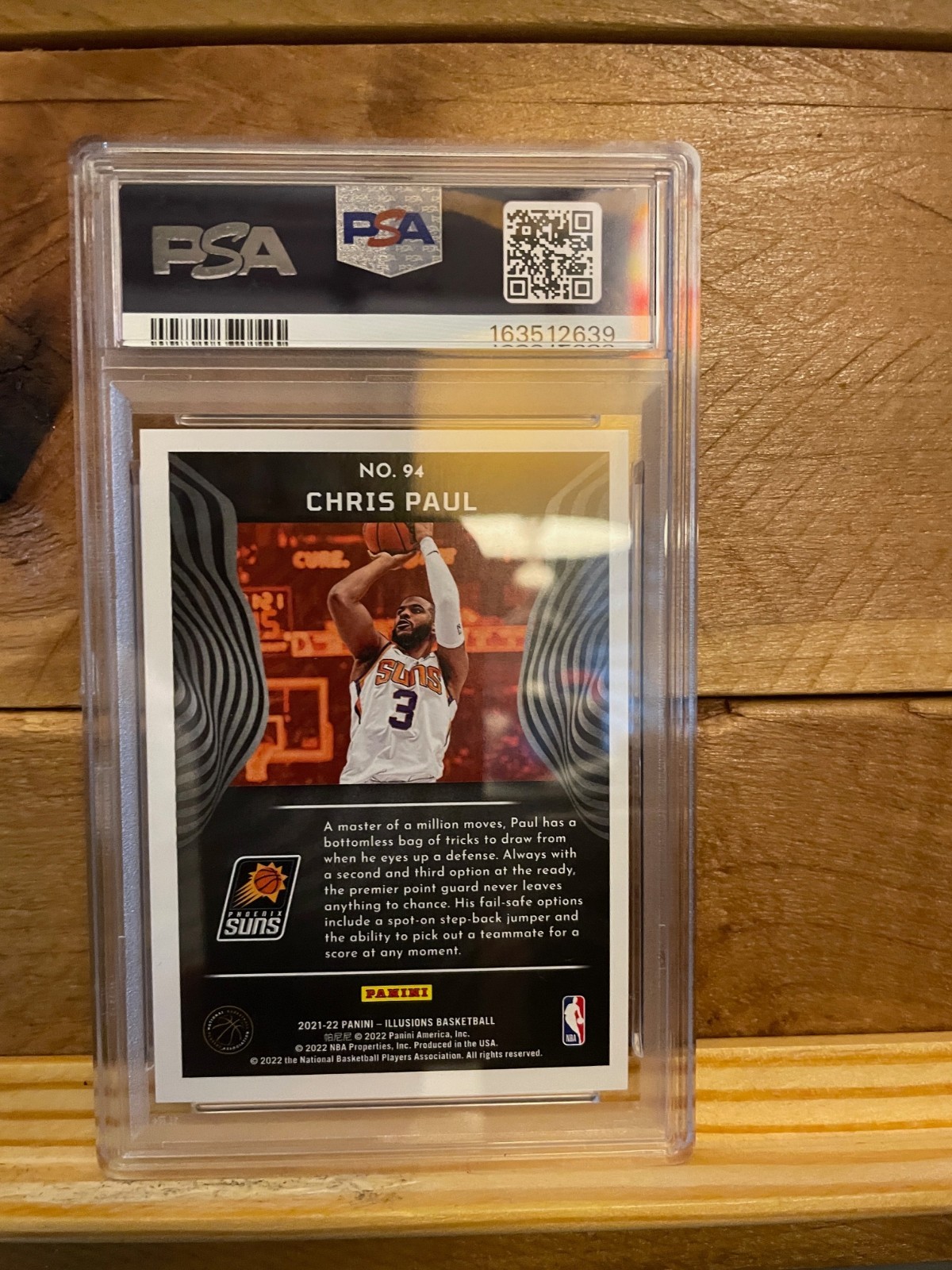 21-22 Panini Illusions Chris Paul Trophy Collect-Black SSP/49 PSA 9 view 2