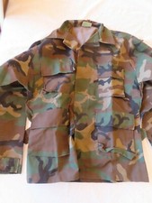 Mens Rothco Woodland Camouflage Military BDU Shirt Tactical Coat Army Fatigues M