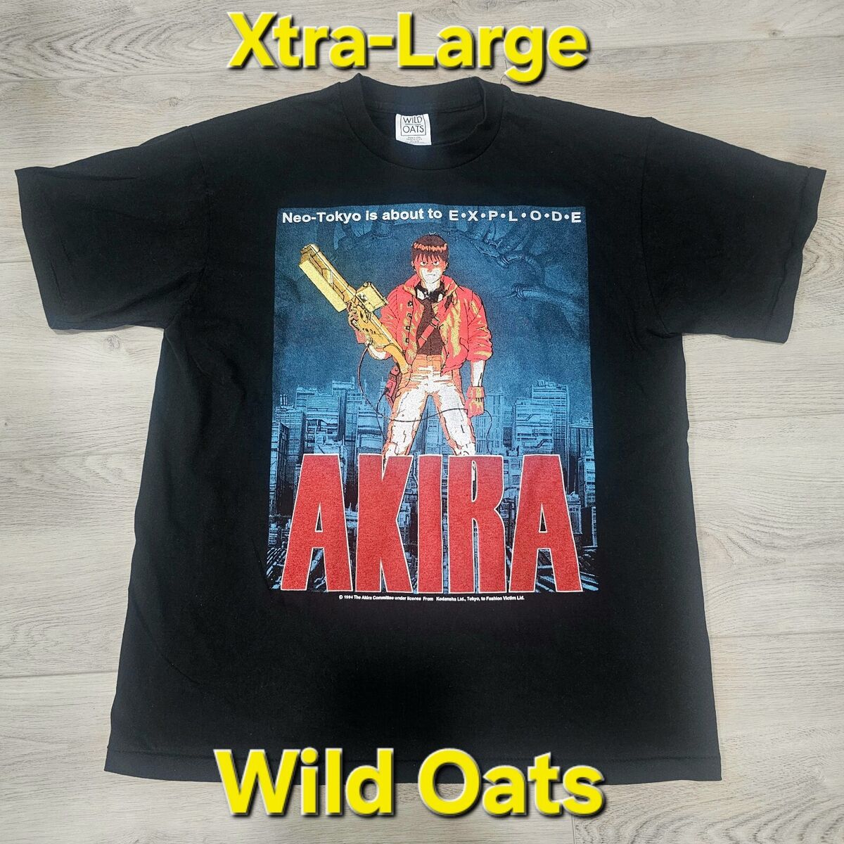 1994 Akira Mens Victim Tee Black Men's Size XL Xtra-Large T 1994 Akira Mens Victim Tee Black Men's Size XL Xtra-Large T