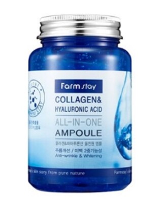 Farmstay Collagen Hyaluronic 250ml ampoule Anti Aging Wrinkle Moisture Elastic
