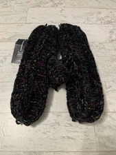 INC International Concepts SPACE DYE CHENILLE MITTEN One Size Black NWT