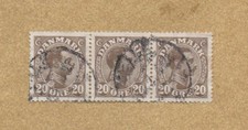Znaczek pocztowy: Dania 1921/22 Freim.3x 20 öre, Mi.121, doskonały stan.s. skan