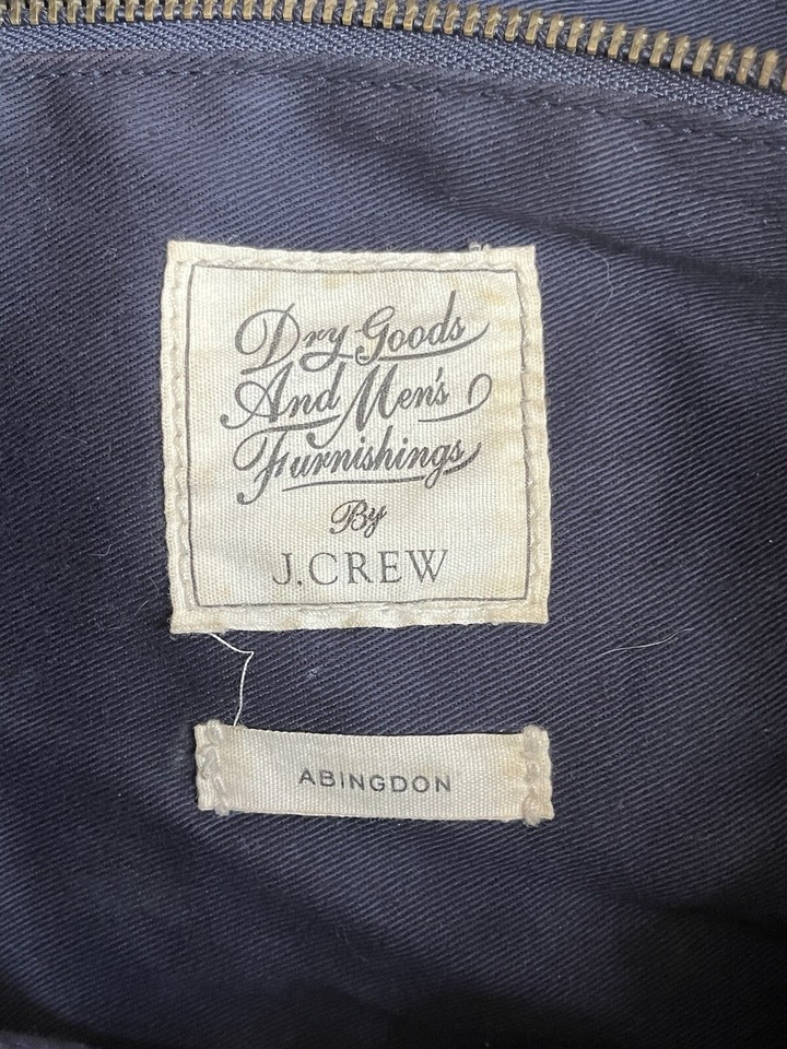 J. Crew Abingdon Messenger Bag Canvas & Leather Crossbody Green Brown