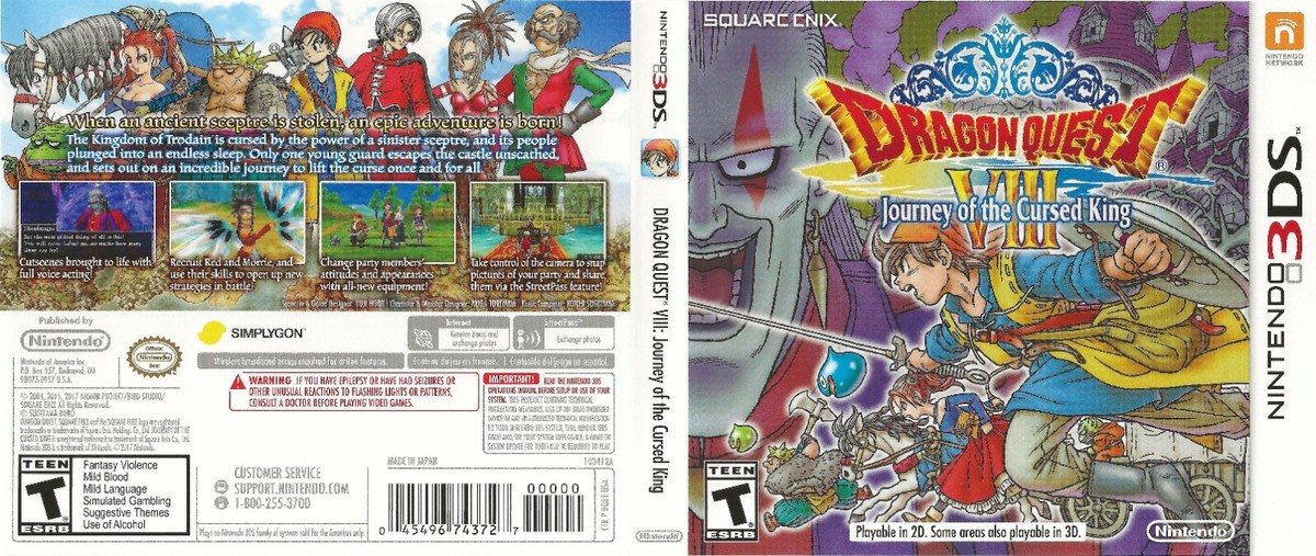 Dragon Quest VIII: Journey of the Cursed King 3DS Case Cover Art