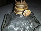 Lamplight Farms Amish Horse & Buggy Oil Lamp Hexagon Pressed Glass  — photo 4