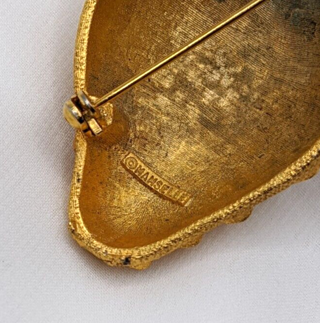 Vintage Mamselle Brooch Pin Strawberry Fruit Realisti… Gem