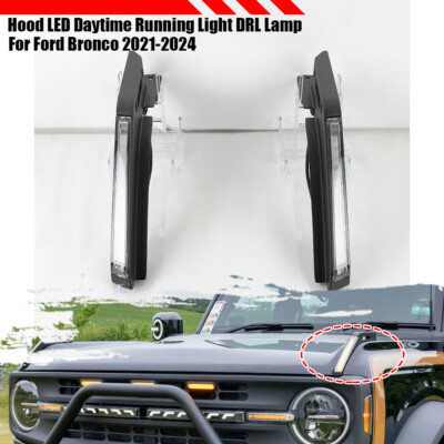 2-Color LED DayTime Running Light  wTurn Signal Lamp For Ford Bronco 2021-2024
