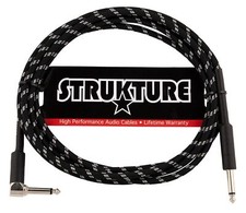 Strukture Instrument Cable 10ft. Right Angle Black/Silver 