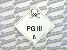 NEW LabelMaster PG III 6 PN: Z-EZ32R WARNING Signs / Sticker 10-3/4" x 10-3/4"