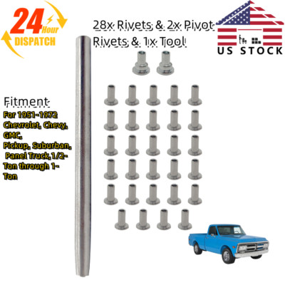 Vent Window Assembly Rivet Kit For GMC Chevy Chevrolet Pickup/Panel Tuck1951-72