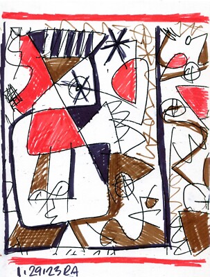 figure study ink 12inx9in - by ronald allen  2024  /  e327
