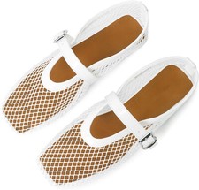 Mesh Ballet Flats Shoes for Women Flats Comfortable Dressy Mary Jane  Size:6.5 