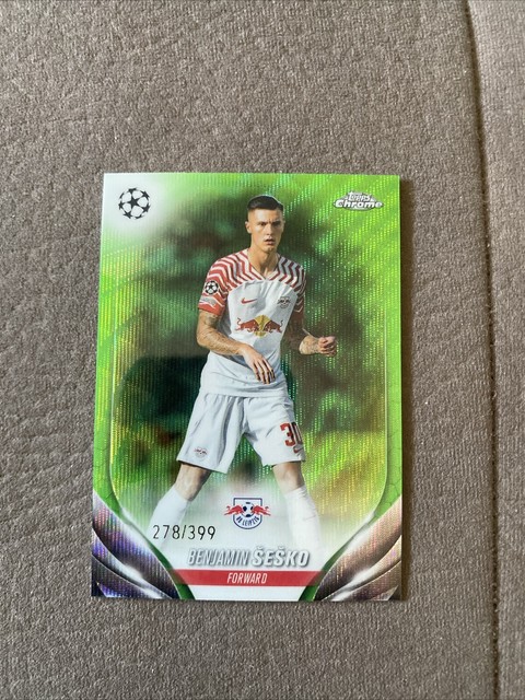 TOPPS CHROME UCC 2023 2024 PARALLEL RB LEIPZIG BENJAMIN SESKO /399