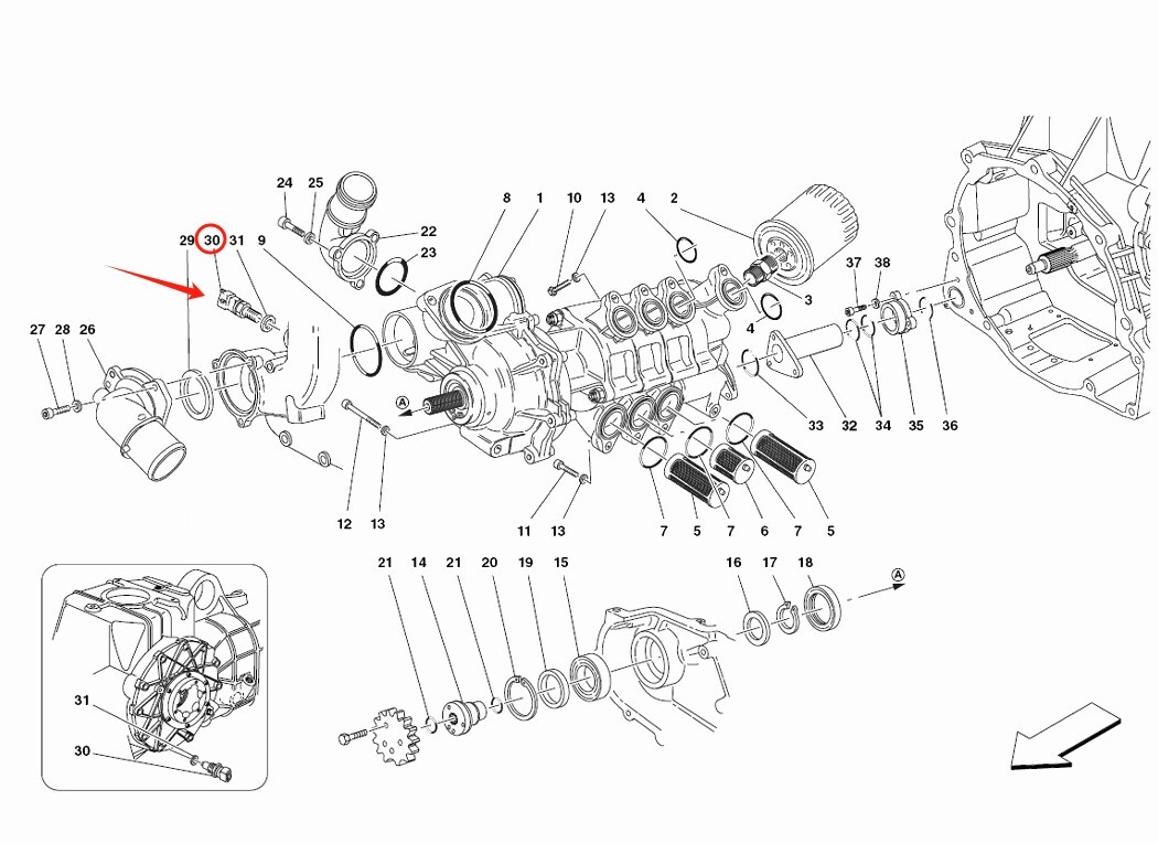 Genuine Water Temperature Sensor fits Ferrari, OEM:180137