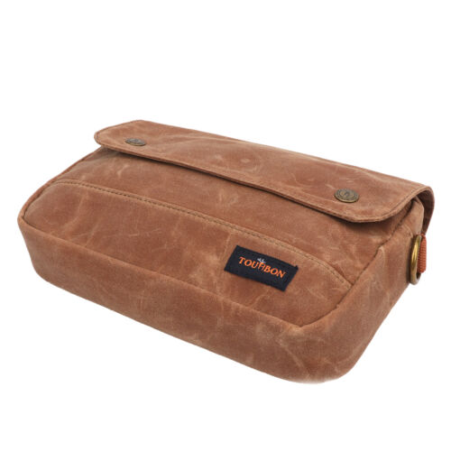 Tourbon Waxed Canvas Bike Handlebar/Saddle Case Bicycle Frame Pouch Key Bag BR - Picture 8 of 23