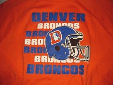 Vintage 1980s Denver Broncos NFL Crew Neck Kids Sweatshirt Sz XL 18-20 Football
