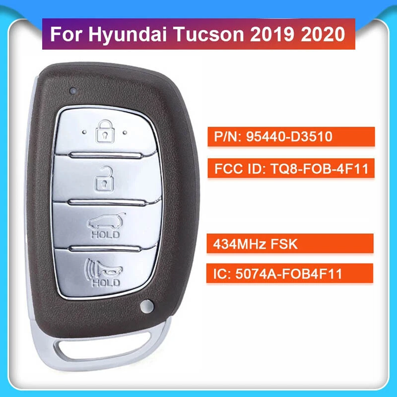 2 x Smart Key Fob Remotes Control For 2018-2021 Hyundai Tucson 95440-D3510 - Image 2 of 4