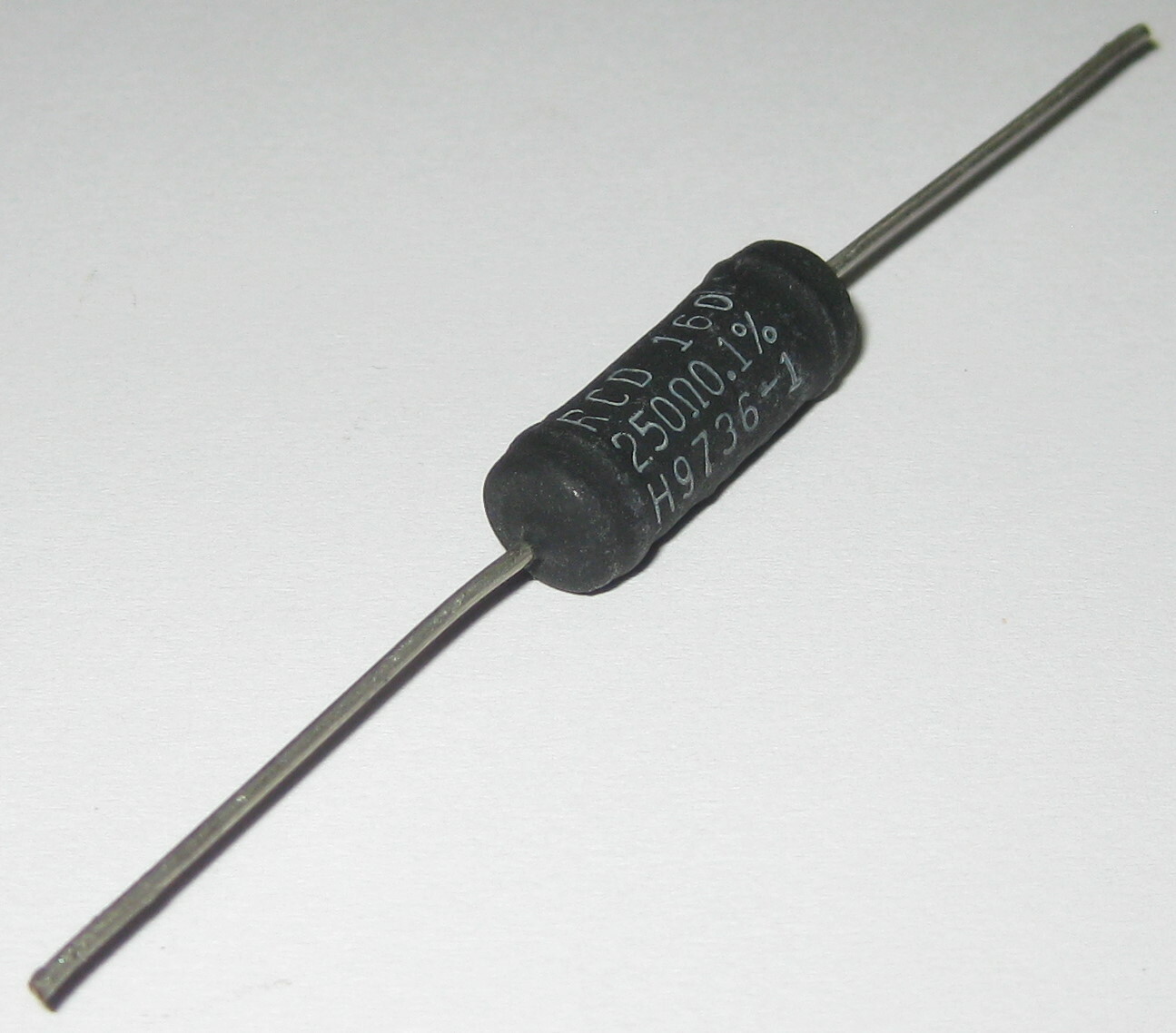 RCD 250 Ohm High Precision Wirewound Resistor with Axial Leads - 0.1%  Tolerance