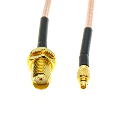 SMA Female Bulkhead to MMCX Male plug Straight RF Connector Cable RG316 Pigtail
