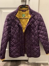 Joules Purple Quilted Jacket Size 8 Classic Equestrian British