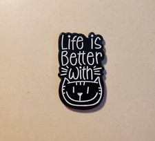 Life is Better Cat Magnetic Needle Minder Cross Stitch Embroidery  Cover Holder