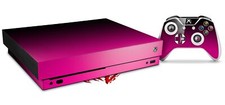 Skin for XBOX One X Console Controller Smooth Fades Hot Pink Black Vinyl Decal