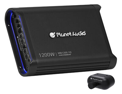 Planet Audio MB1200.1D Mini Bang Series 1200w Mono Amplifier Class D 1-Ohm Amp