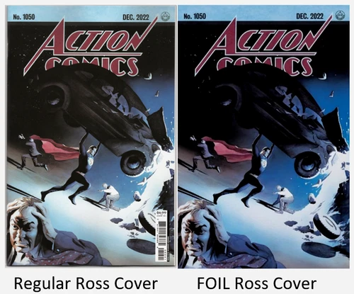 Action Comics #1050 Alex Ross REGULAR CARD STOCK & FOIL Variant Cover SET 2022