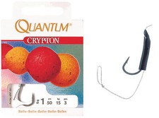 QUANTUM CRYPTON Boilie Boiliehaken Karpfenhaken - gebunden mit Haar und Schlaufe