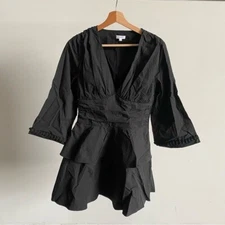 New Black Rhode Mini Flared Dress Sz Small