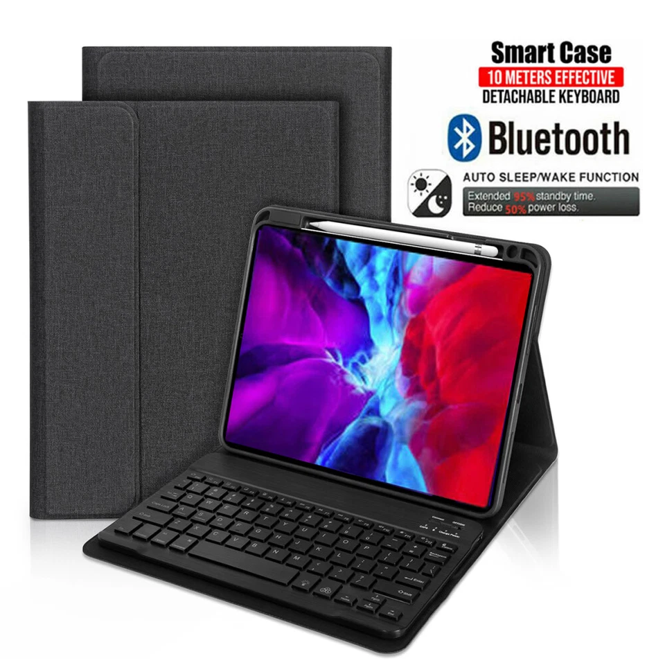 Tastatur Hülle Mit Stifthalter für iPad 11/9/8/7th Air 3 4 5 6 Pro 11 QWERTZ