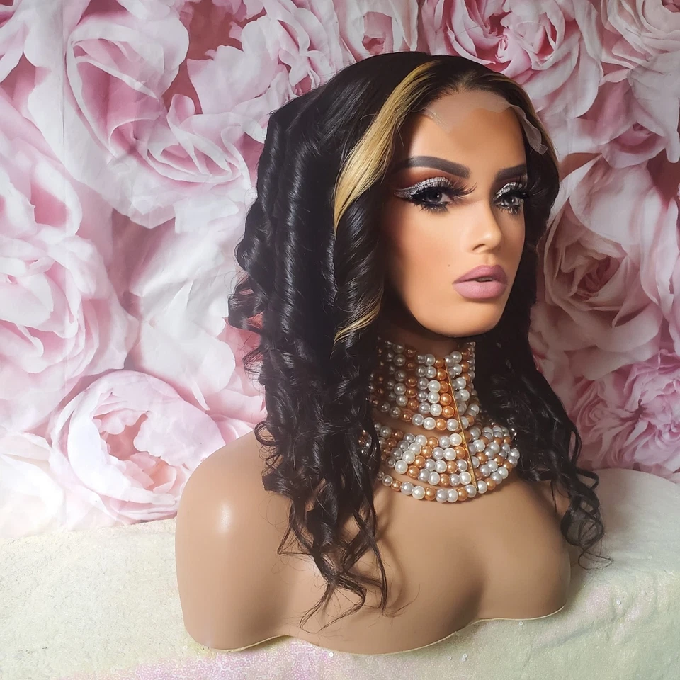 100%Virgin human hair Closure  highlighted wig - Image 4 of 4