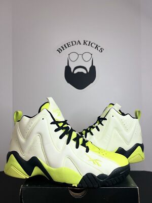 Reebok Kamikaze 2 Mid Glow Shoes 2013 Yellow Glow In The Dark Men s Size 12