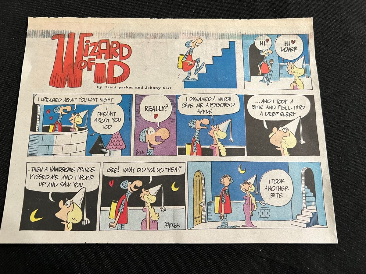 TH08 THE WIZARD OF ID by Parker & Hart Lot of 21 Sunday Tabloid