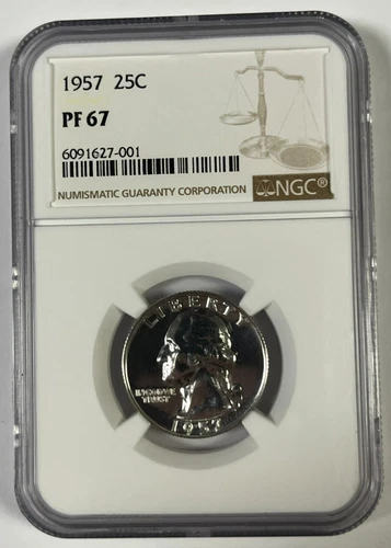 1957 Proof Washington Quarter NGC PF 67