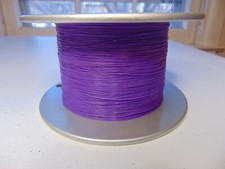 20 ft 34 AWG Silver Plated Copper PTFE Wire Violet SPC Tonearm USA .0155 inch OD