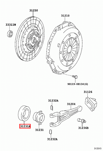 Genuine Toyota LandCruiser HJ75 HJ61 Clutch Release Hub Ball Bearing - Picture 4 of 14