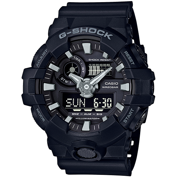 CASIO G-SHOCK GA-700-1BJF Big Case Analog Digital Watch Black 53.4