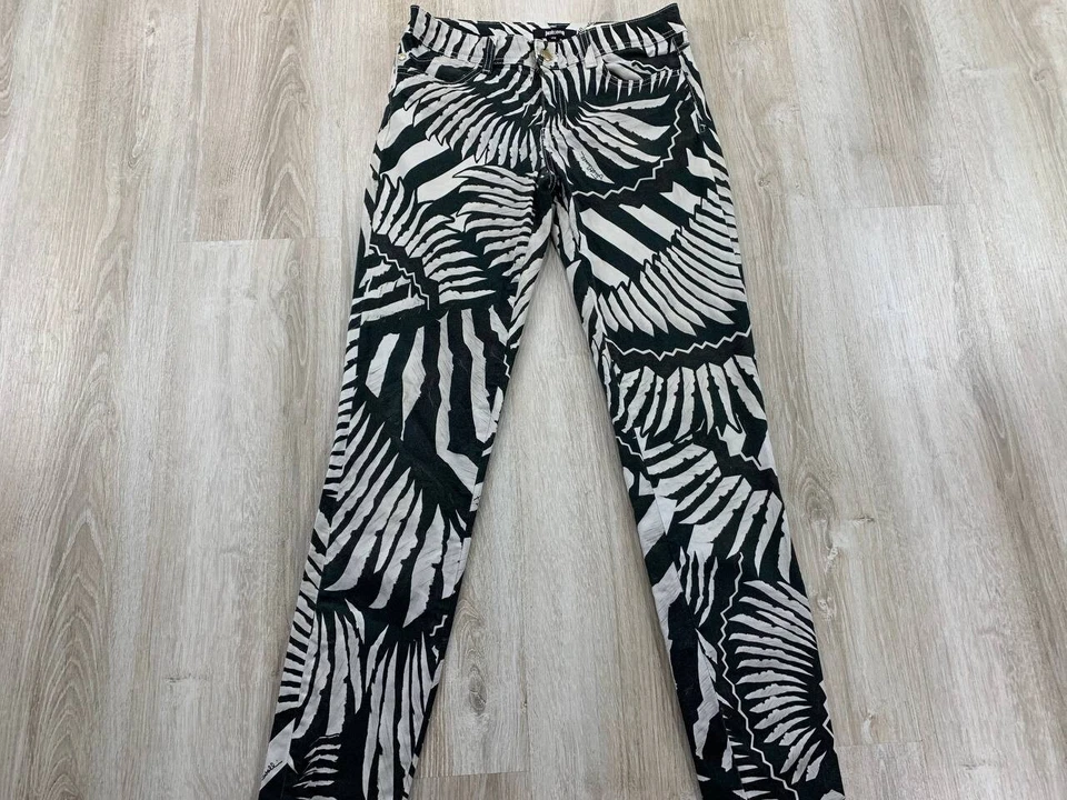 Pantalón Mujer Just Cavalli Talla 28 Color Blanco/Negro Foto 2 de 4