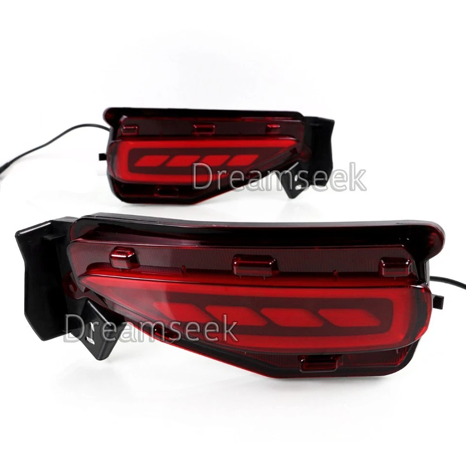 FOR TOYOTA FORTUNER 2015-2019 RED LED REFLECTOR REAR BUMPER TAIL LIGHT FOG LAMP - image 3 of 4
